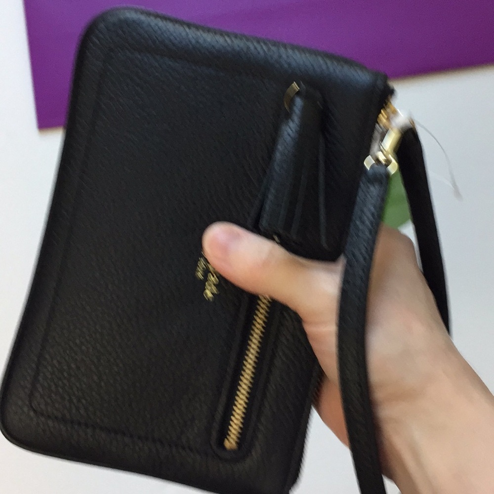 NWT Kate Spade Wristlet Black Leather Wallet - Picture 6 of 6
